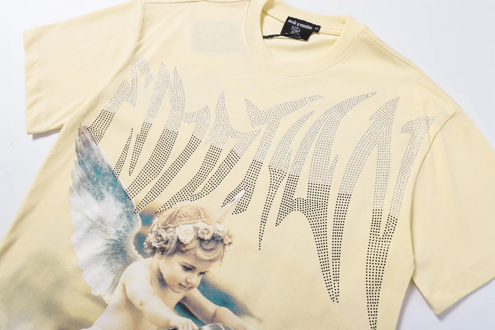 E 8119#Cream White/ / MIXED EMOTION In Stock （ ） T （fabric):32 Sizes（size）：S-M L X L ： （colour）：Cream White/ /